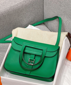 에르메스 미니 할잔백 베르트베르티고 은장 스위프트